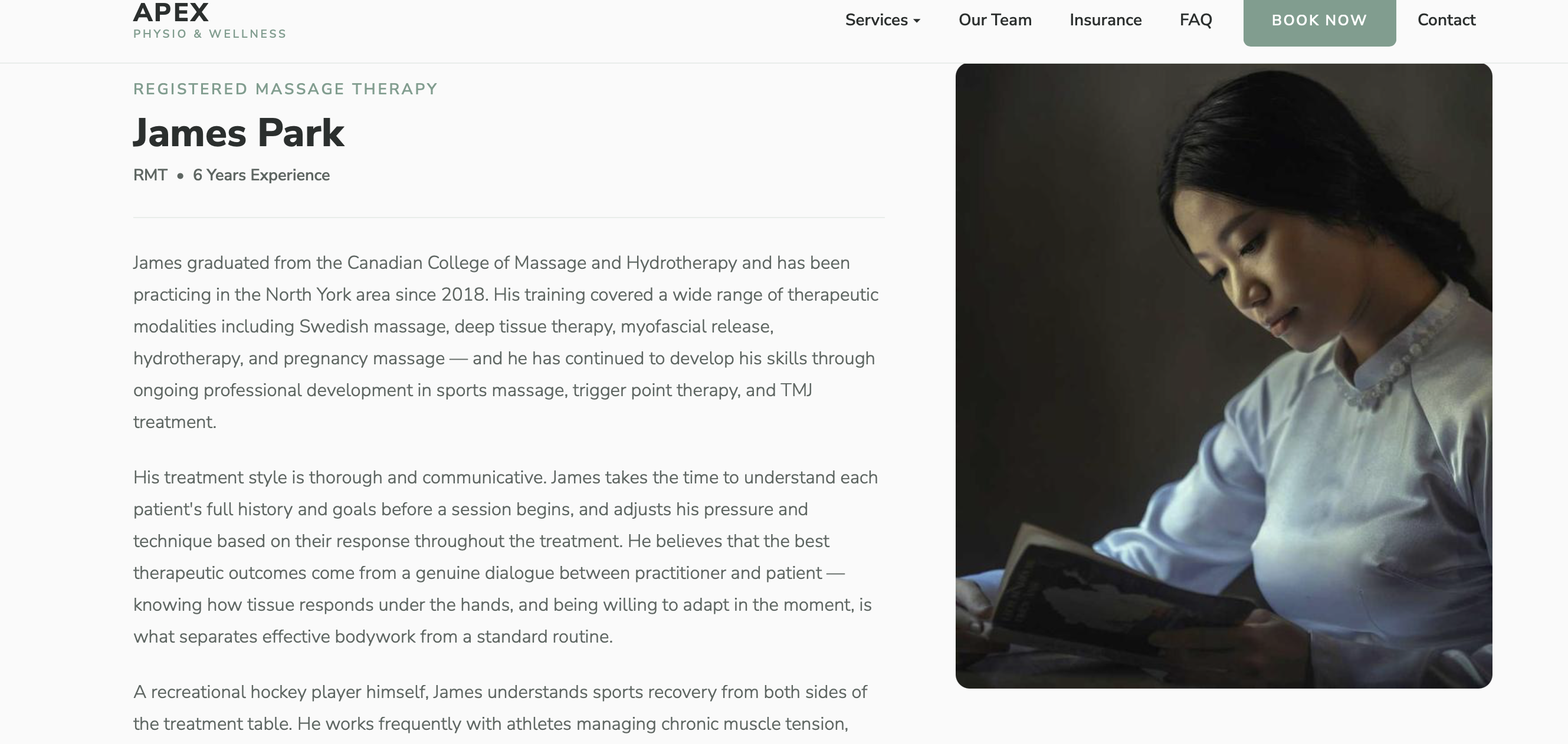 Apex Physio & Wellness — Services page