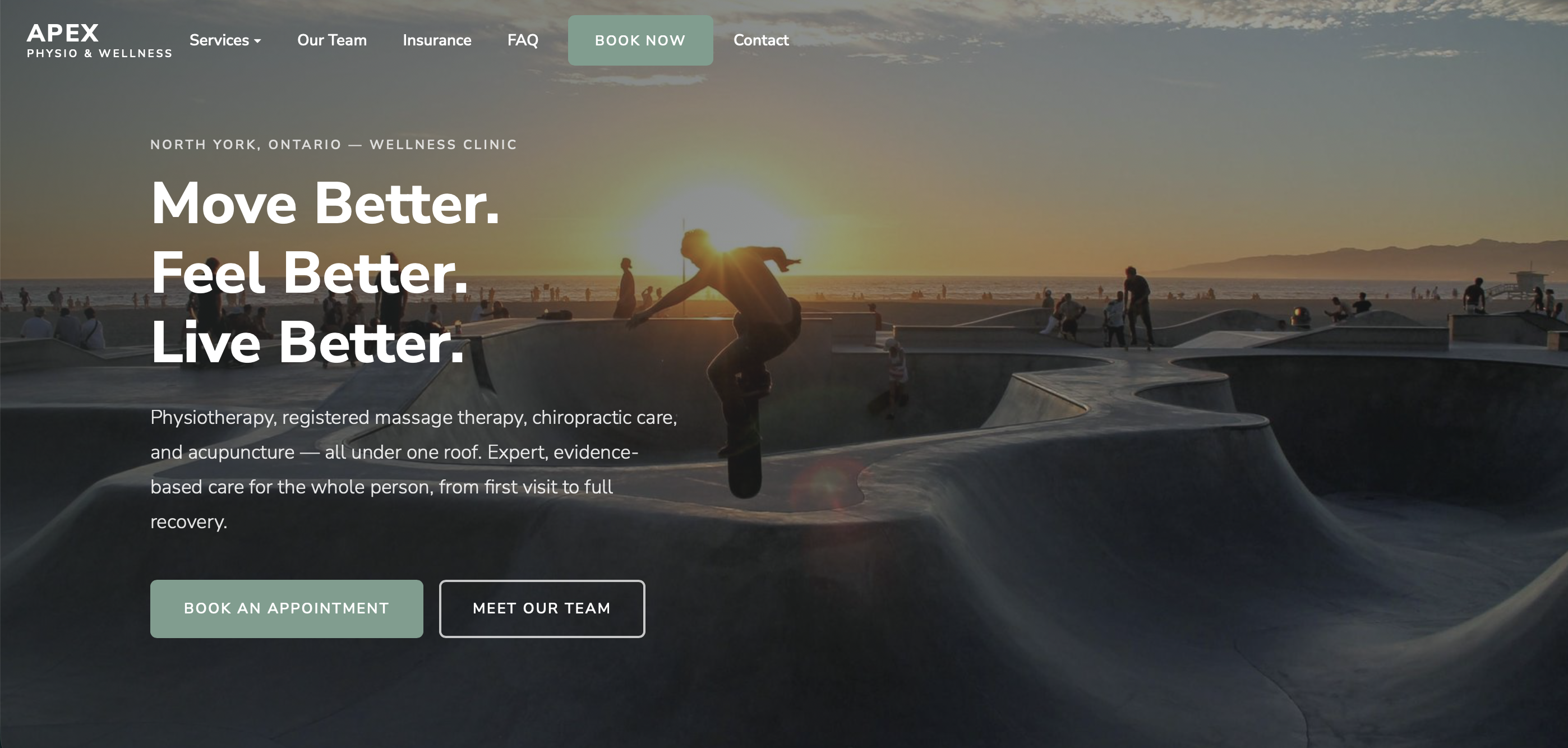 Apex Physio & Wellness — Team page