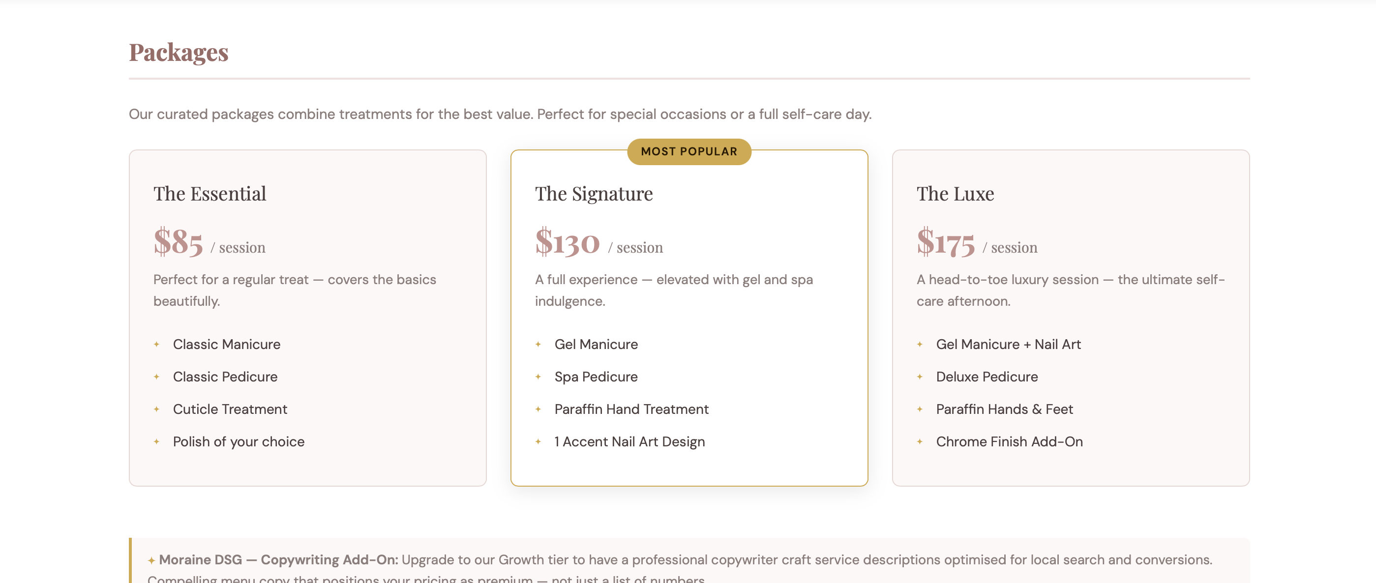 Petal & Pearl — Gallery page