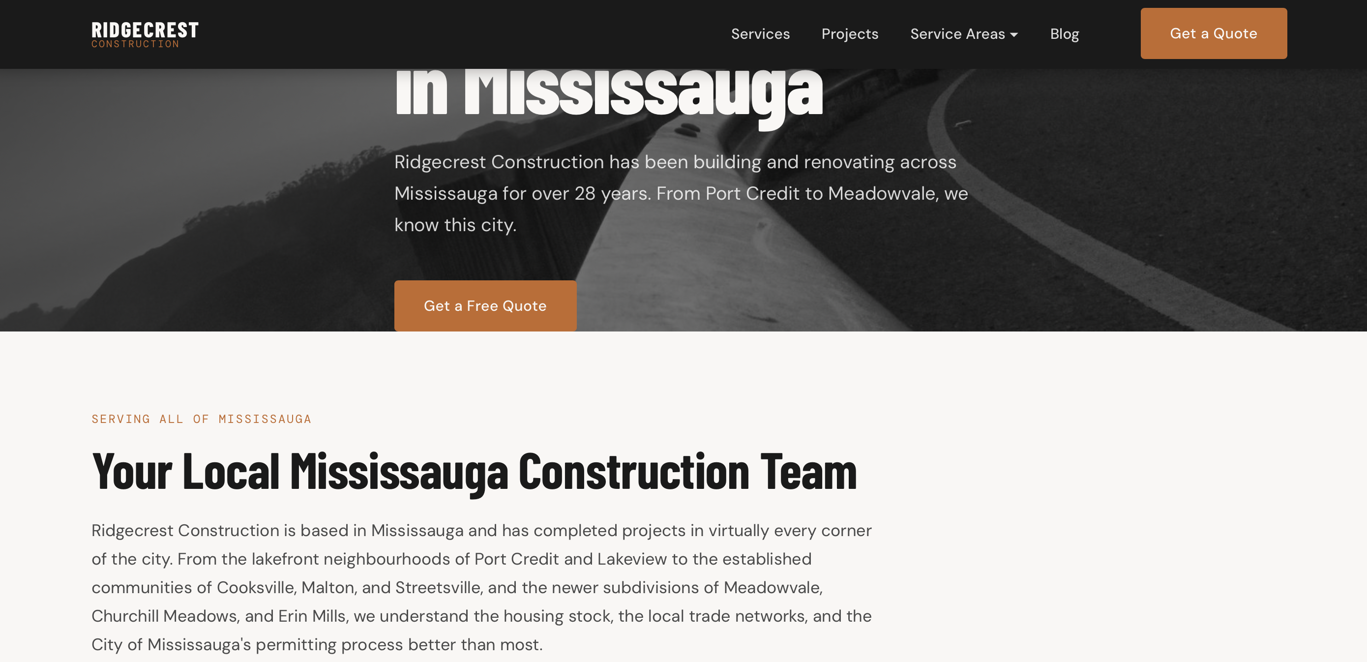 Ridgecrest Construction — Home page